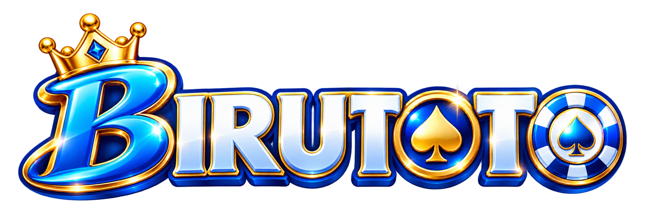 Logo BIRUTOTO biru putih dengan huruf B bermahkota